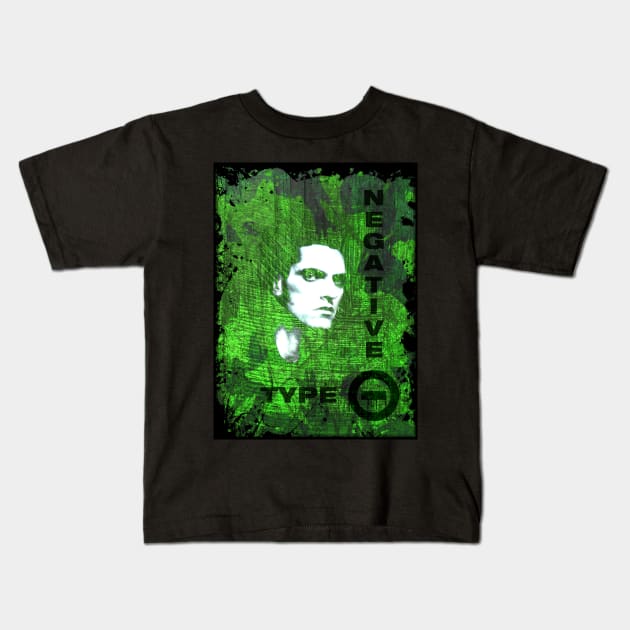 Type O Negative - Peter Steele - (Creepy Green) Light Version. Kids T-Shirt by OriginalDarkPoetry